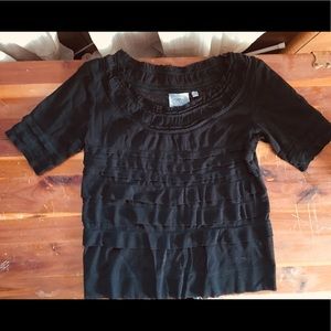 Anthropologie Vanessa Virginia Black Lace Top